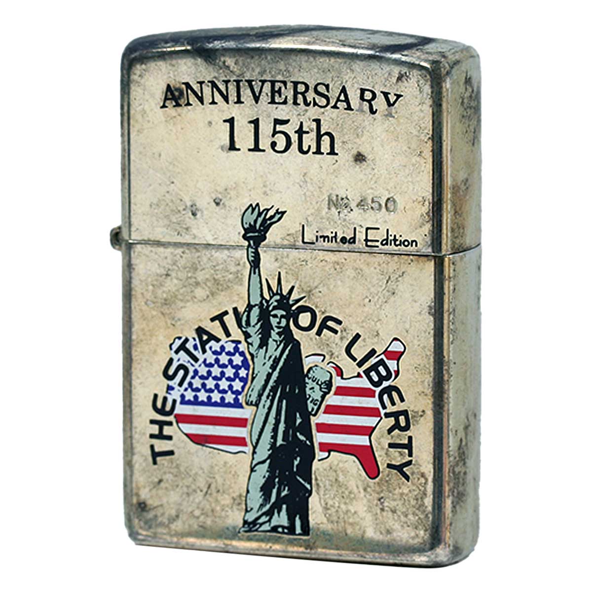 絶版/ヴィンテージ Zippo ジッポー 中古 2001年製造 自由の女神 115th  [C]使用感あり傷汚れあり