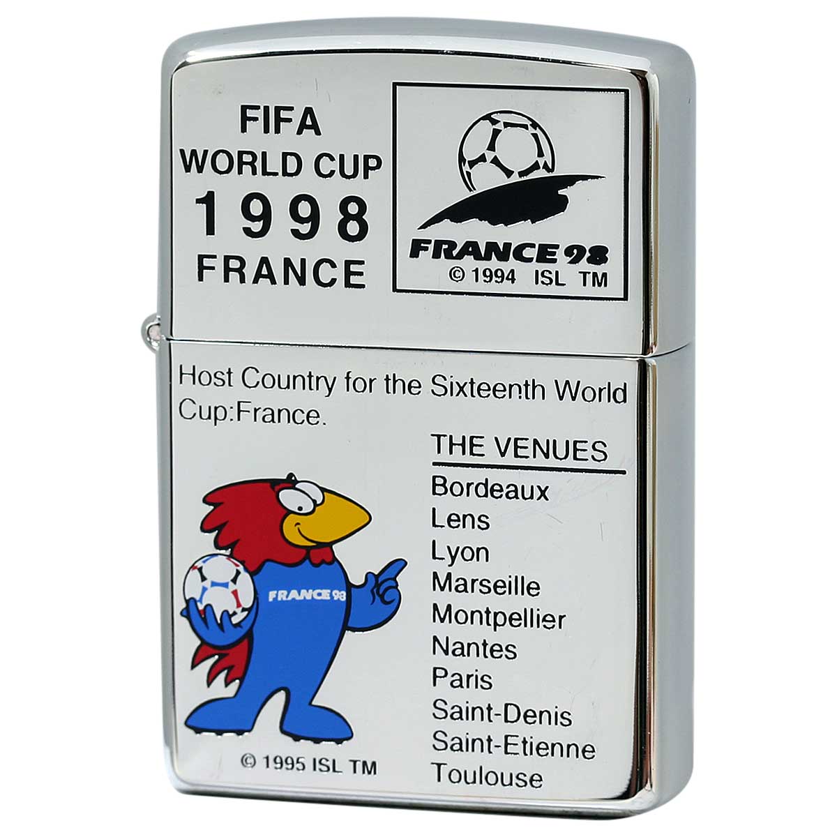 絶版/ヴィンテージ Zippo ジッポー 中古 1997年製造 フランスFIFAワールドカップ シリアルNo.3034  [S]ほぼ新品同様