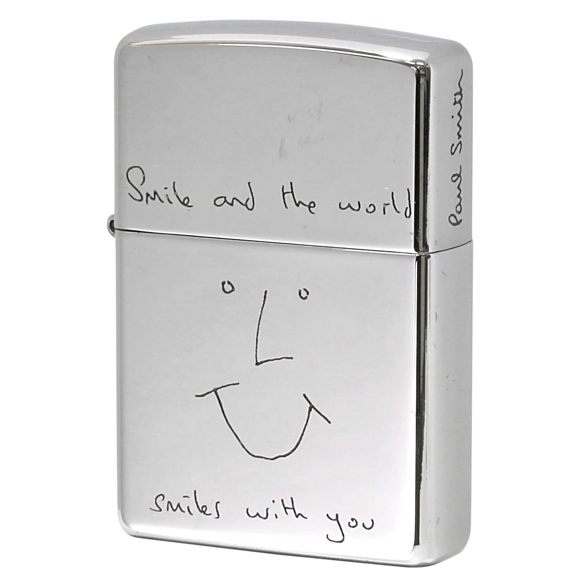 絶版/ヴィンテージ Zippo ジッポー 中古 2008年製造 ZIPPO Paul Smith Smile and the world. Smiles with you.  [S]ほぼ新品同様