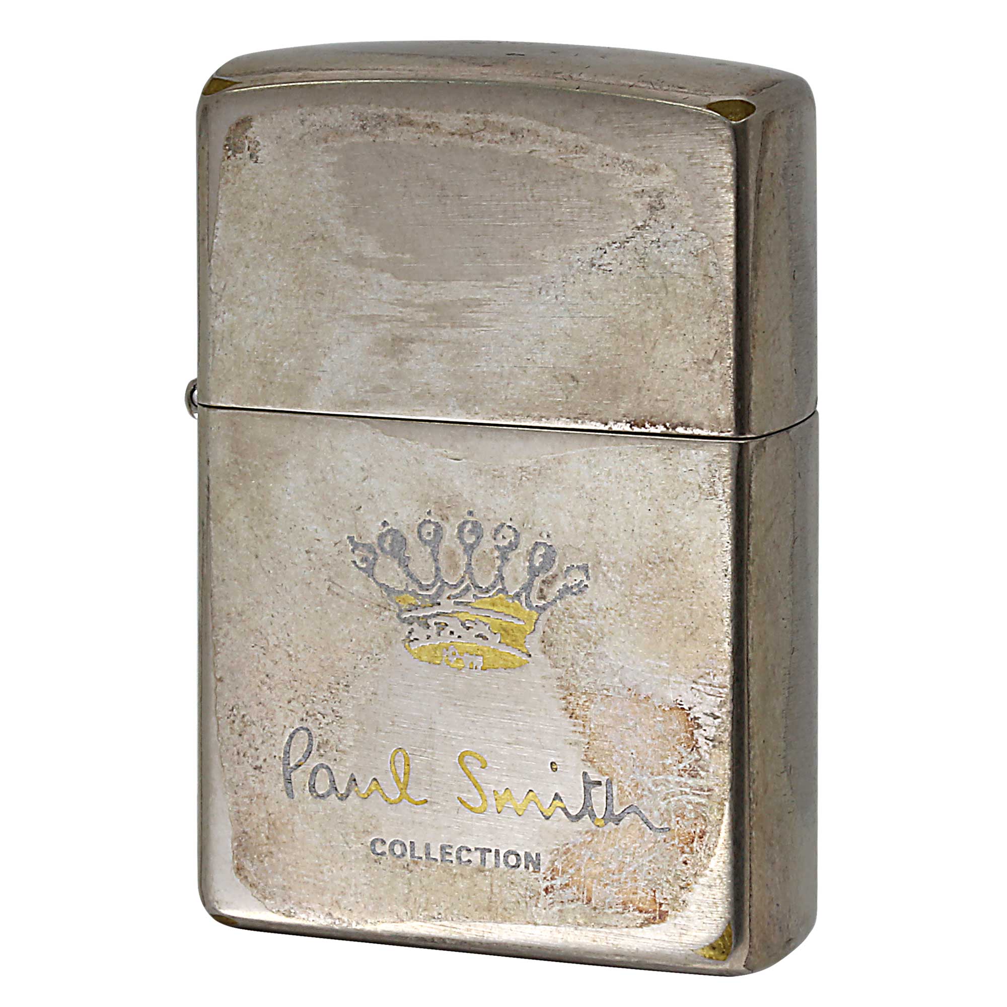 絶版/ヴィンテージ Zippo ジッポー 中古 2007年製造 ZIPPO Paul Smith Collection 王冠 エッチング バレル加工 ダメージ仕上げ  [S]ほぼ新品同様