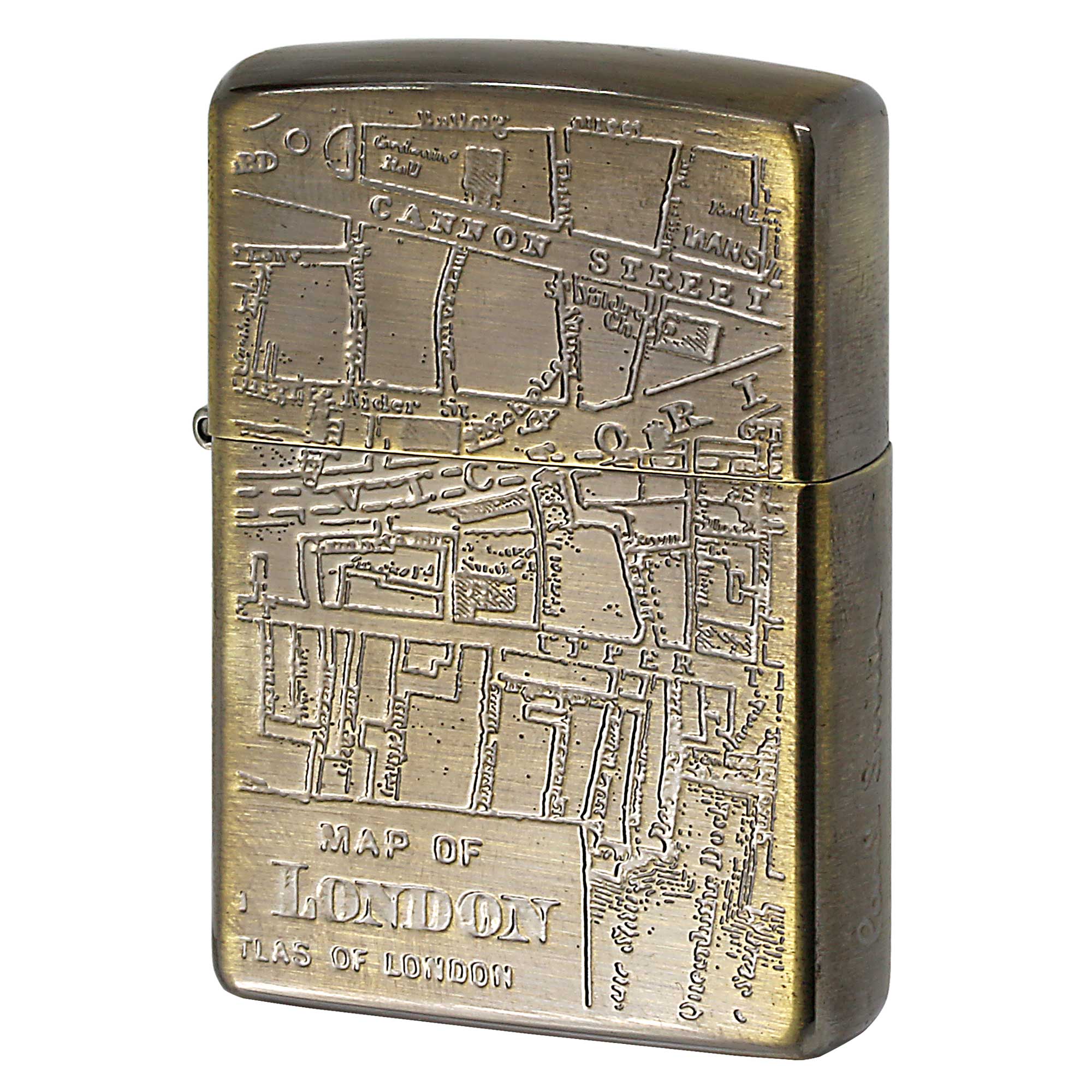 絶版/ヴィンテージ Zippo ジッポー 中古 2009年製造 ZIPPO Paul Smith MAP OF LONDON ロンドンの地図 ブラス  [S]ほぼ新品同様