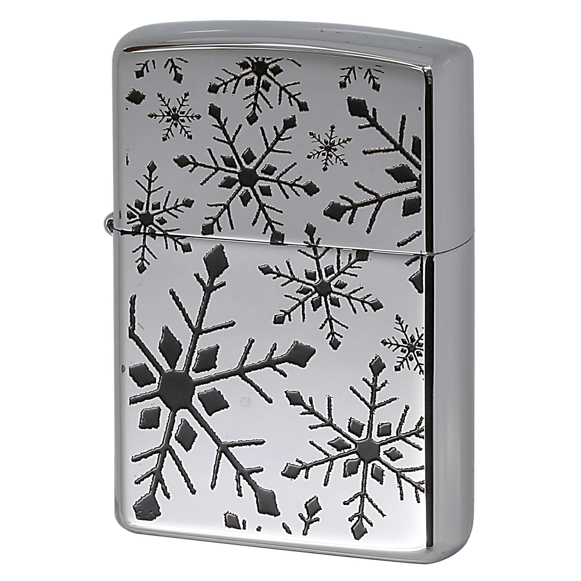 絶版/ヴィンテージ Zippo ジッポー 中古 2005年製造 ZIPPO Paul Smith 雪の結晶 ブラック ランダム  [A]使用感少なく状態が良い