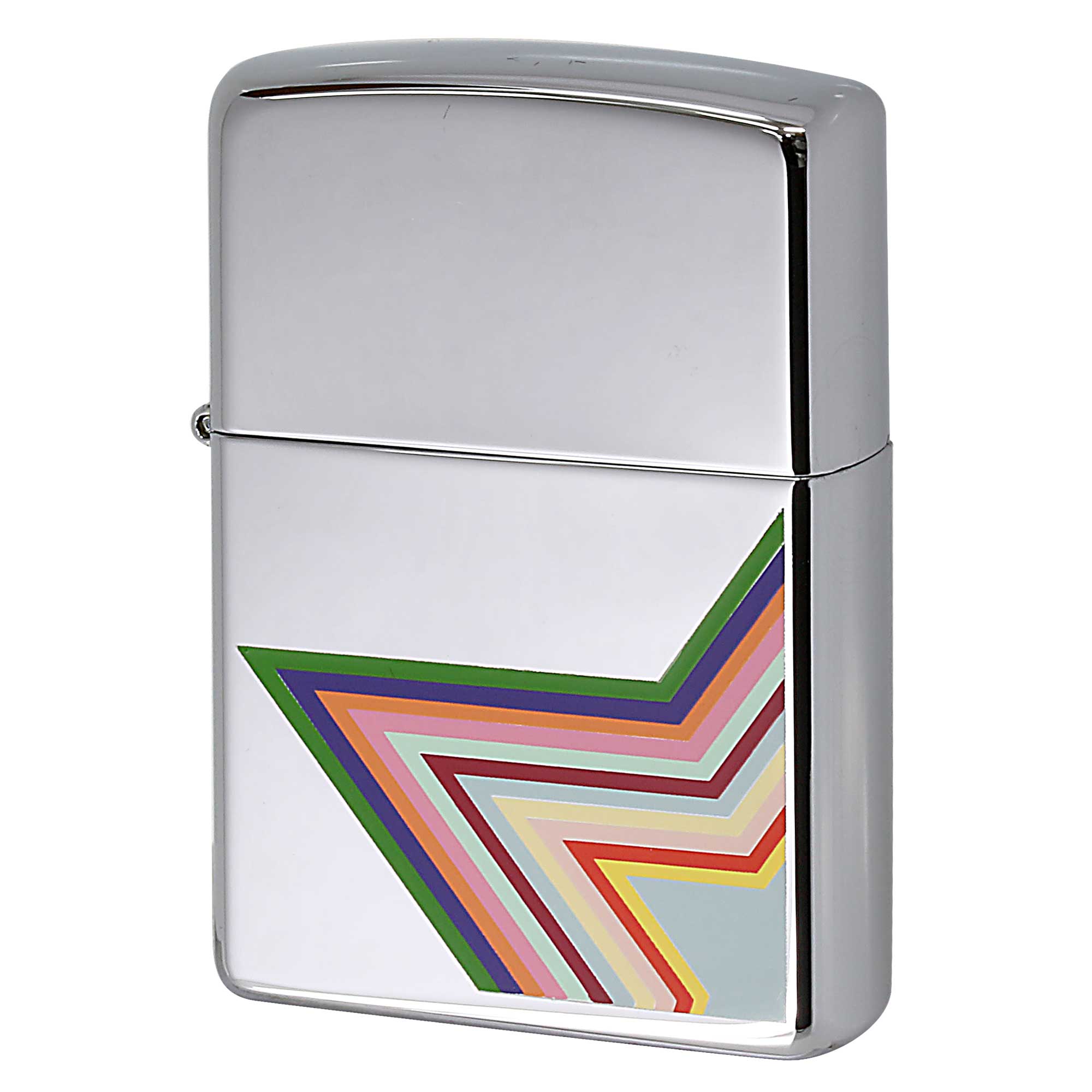 絶版/ヴィンテージ Zippo ジッポー 中古 2002年製造 ZIPPO Paul Smith シグネチャーストライプ スター  [S]ほぼ新品同様