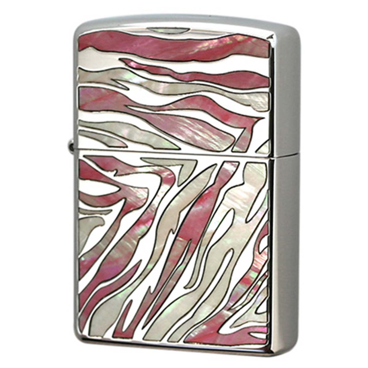Zippo ジッポー ゼブラ シェル 貝 インレイ 象嵌 SAFARI ピンク SFR-ZB メール便可