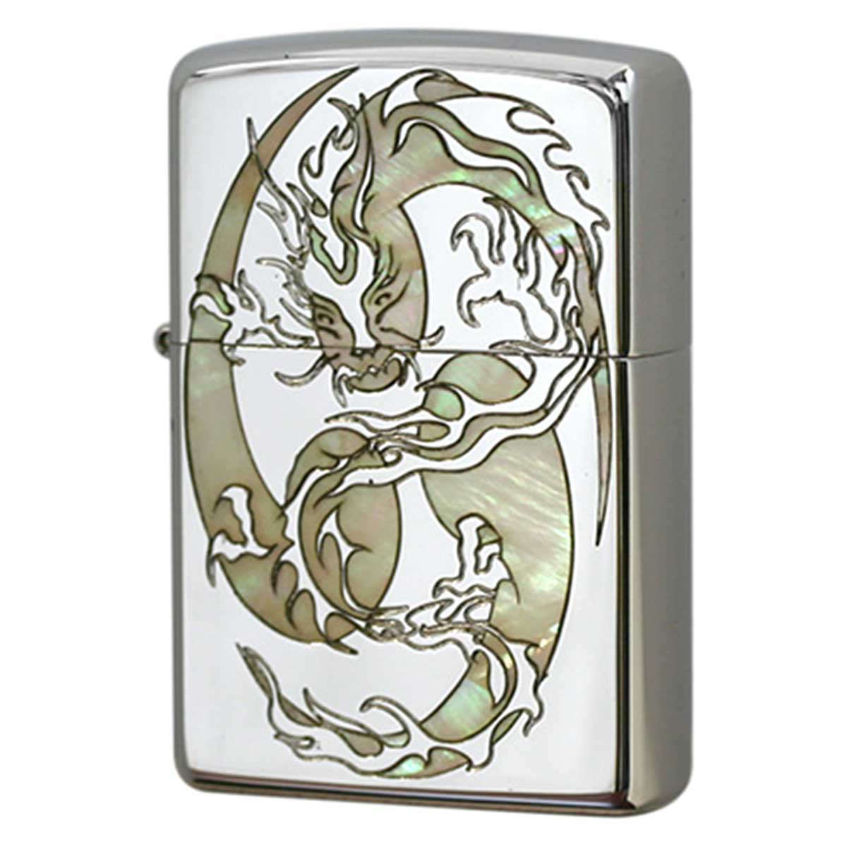 Zippo ジッポー DRAGON SHELLY ドラゴン シェル 貝 象嵌 DGS-A メール便可