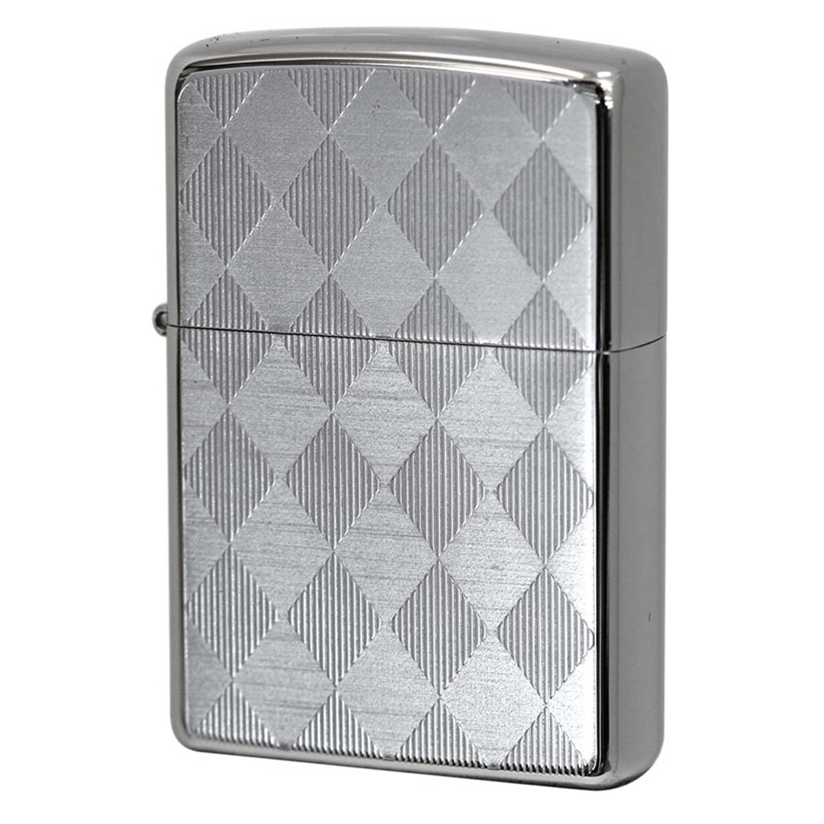 Zippo ジッポー アーガイル柄 シルバー チタンコーティング Titanium Coating Series Ti-S-A（B） メール便可