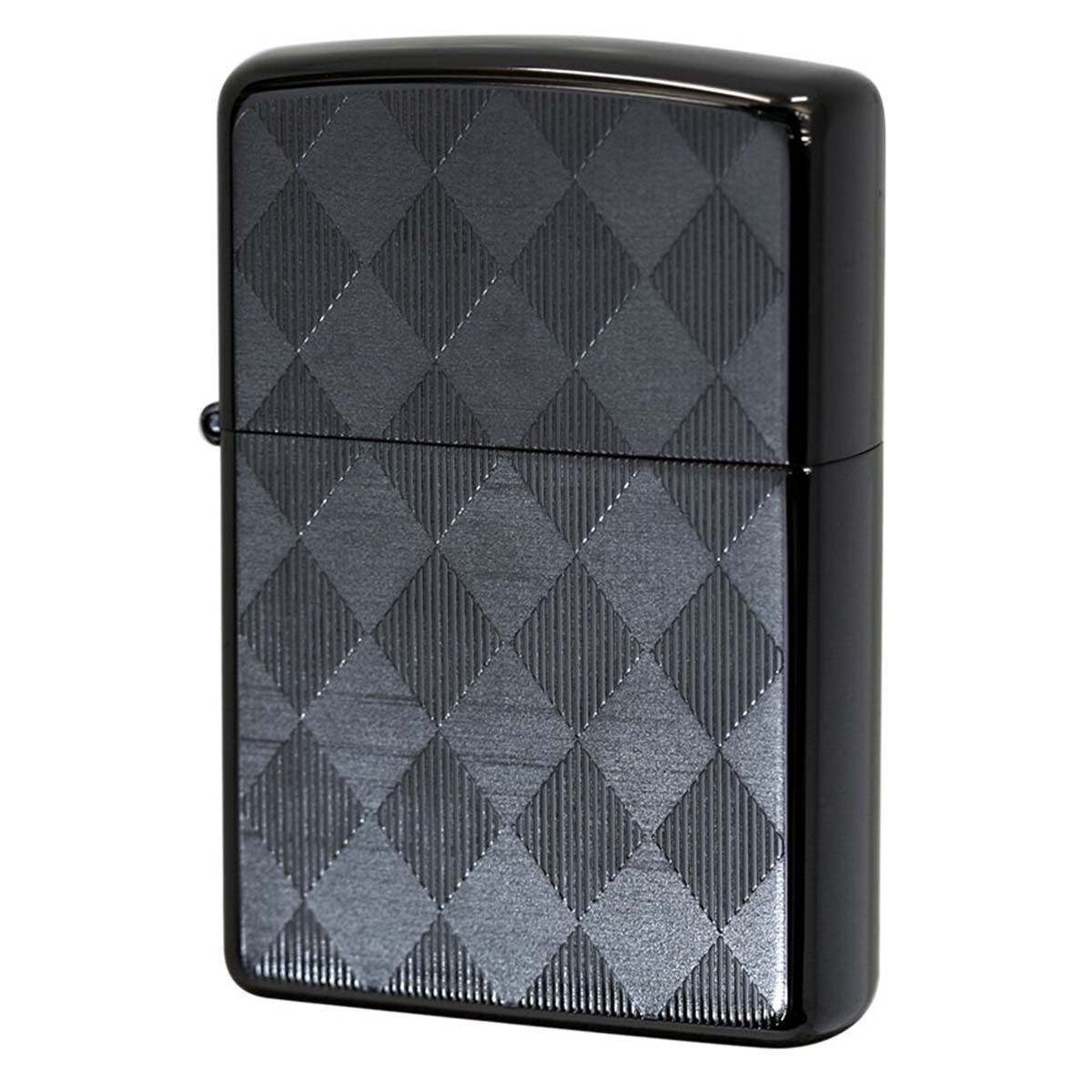 Zippo ジッポー アーガイル柄 ブラック チタンコーティング Titanium Coating Series Ti-BK-A（D） メール便可
