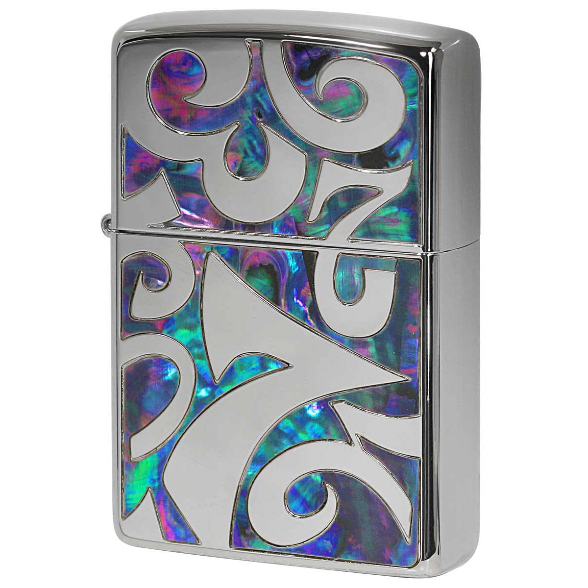 Zippo ジッポー シェル 貝 インレイ 象嵌 ダイアル 数字 ナンバー シルバー ブルー SHELL DIAL A SDZ-BL