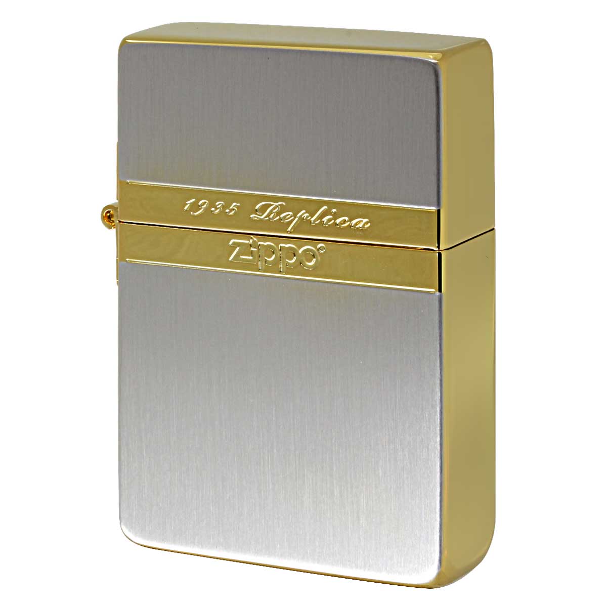 Zippo ジッポー 1935レプリカ ミラーライン 金銀コンビメッキ サテーナ SG