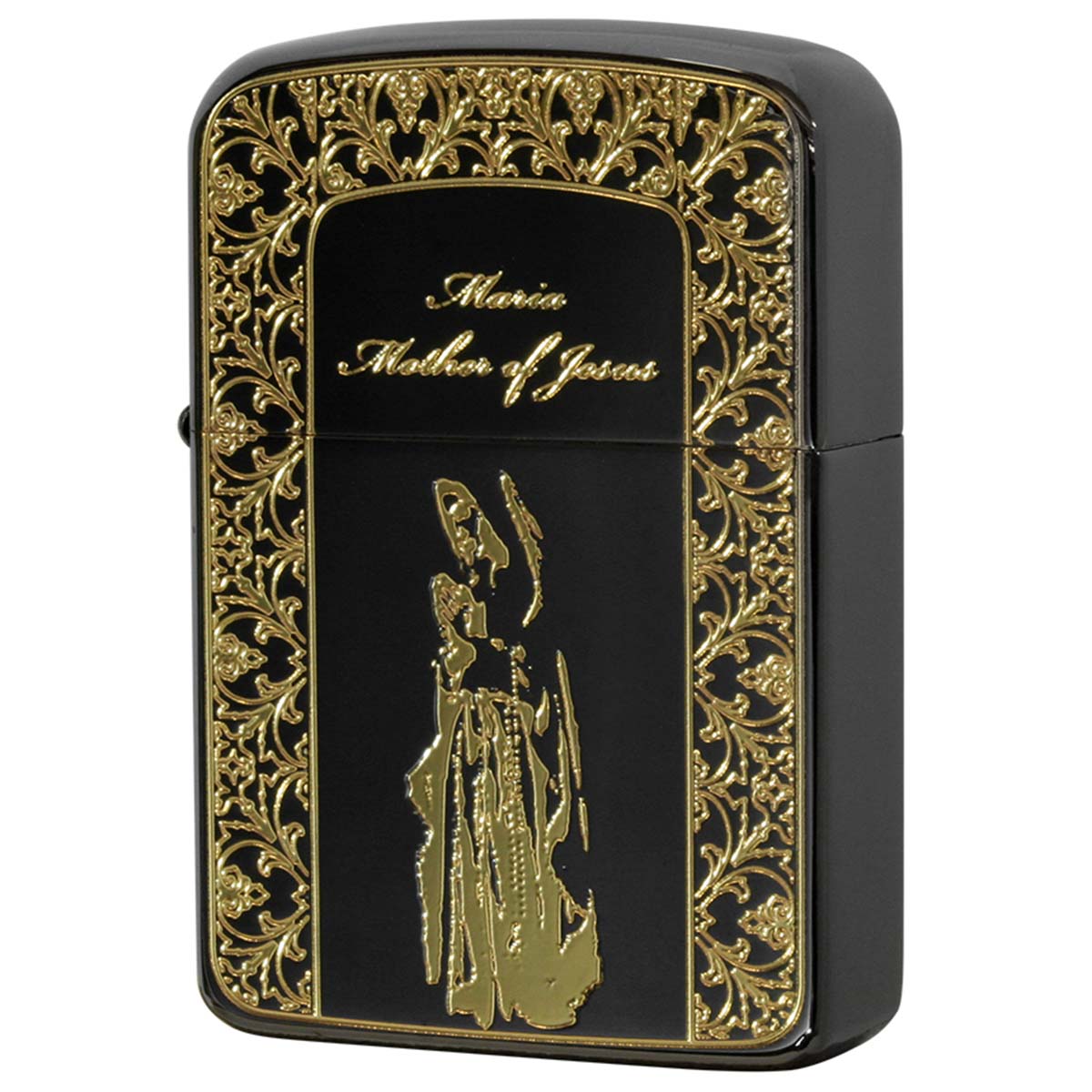 Zippo ジッポー 1941レプリカ マリア 聖母 ブラックニッケル 金サシ Maria BNG