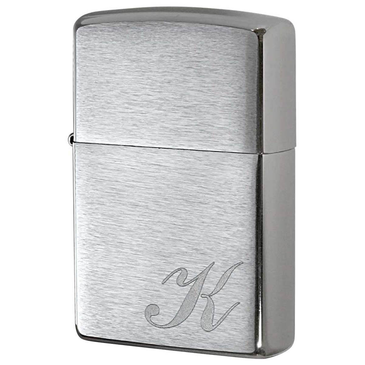 Zippo ジッポー イニシャル アルファベット レーザー US加工 K メール便可