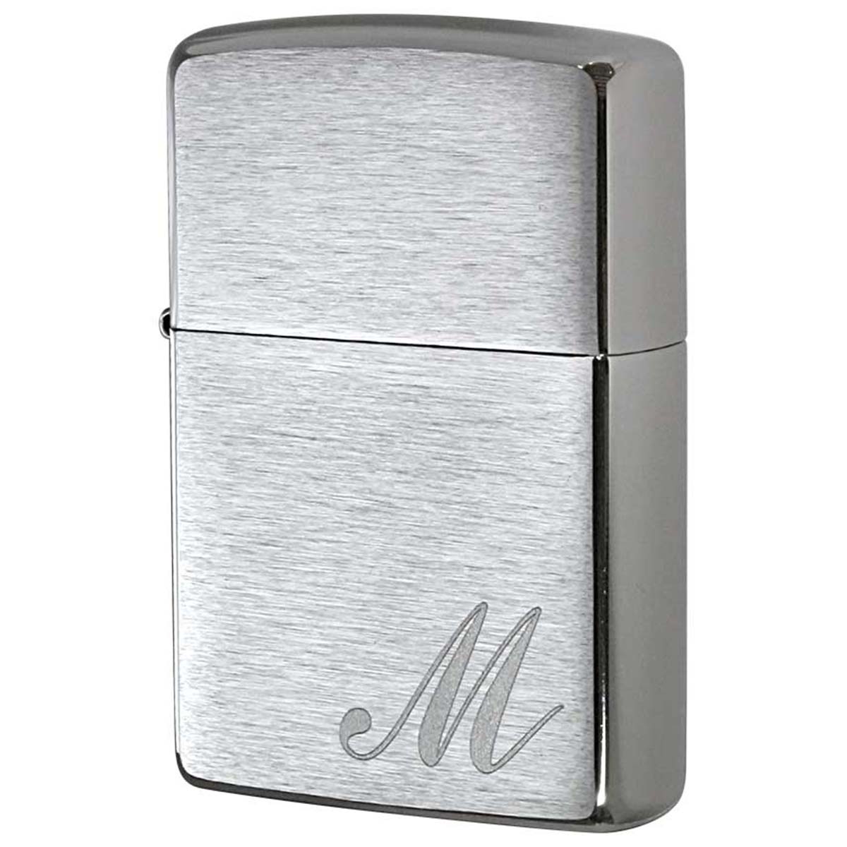 Zippo ジッポー イニシャル アルファベット レーザー US加工 M メール便可