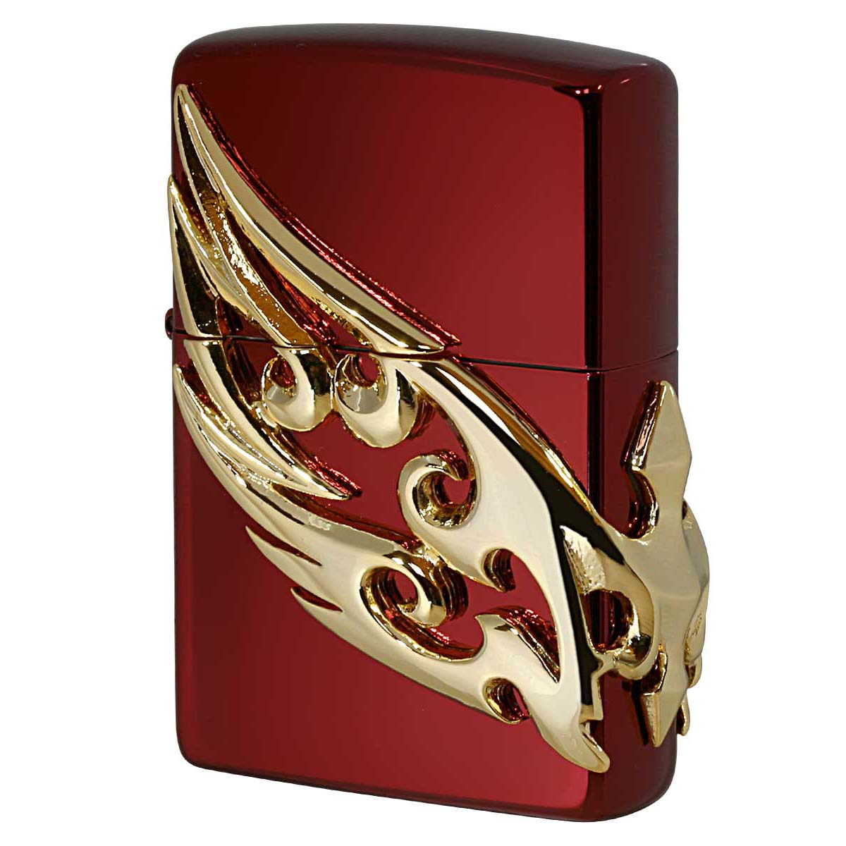 Zippo ジッポー ウイング 羽 メタル 3面連続メタル レッドイオンコーティング WING METAL RDG