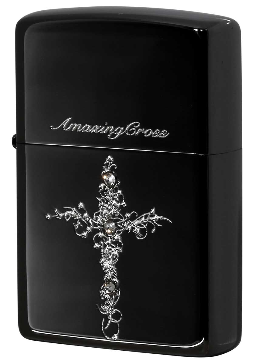 Zippo ジッポー Amazing Heart＆Cross アメージングクロス BK メール便可