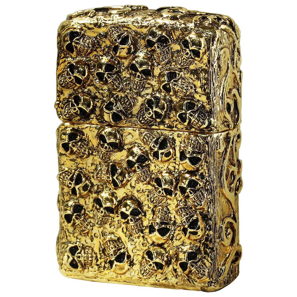 Zippo ジッポー スカル ドクロ 骸骨 スカルジャケット 金イブシ Skull Jacket GI