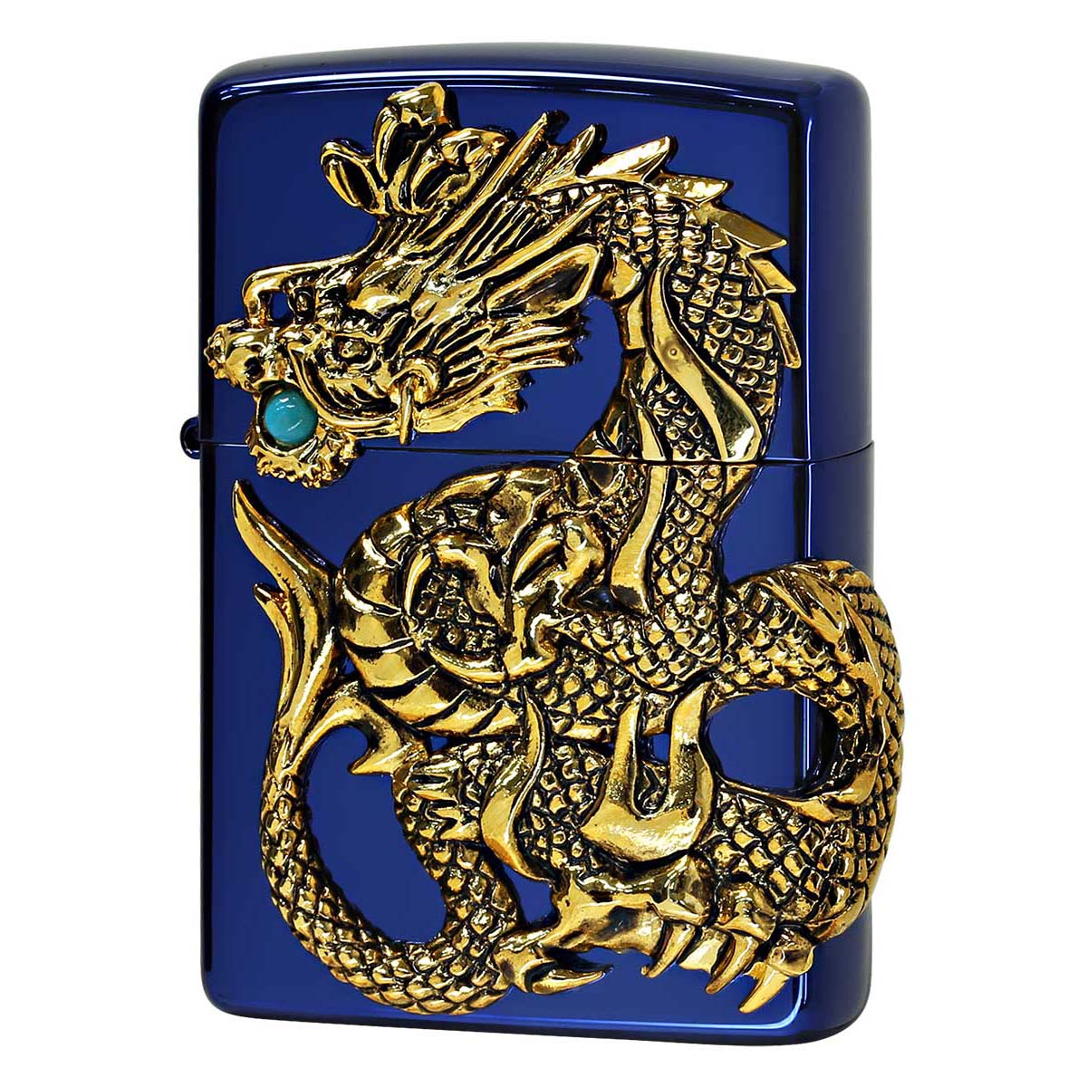 Zippo ジッポー 限定100個 ドラゴンメタル ターコイズ 龍 天然石 ブルー DRAGON METAL Turquoise シリアル番号 ブルー