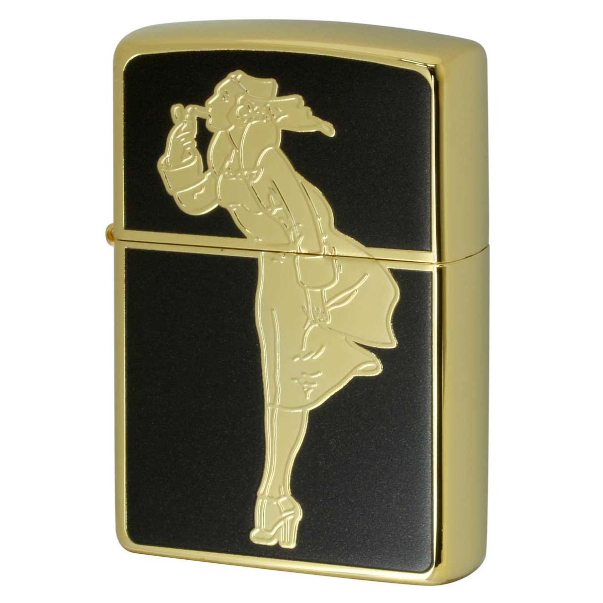 Zippo ジッポー WINDY G Serise ウィンディー ゴールドシリーズ ブラック G-BK