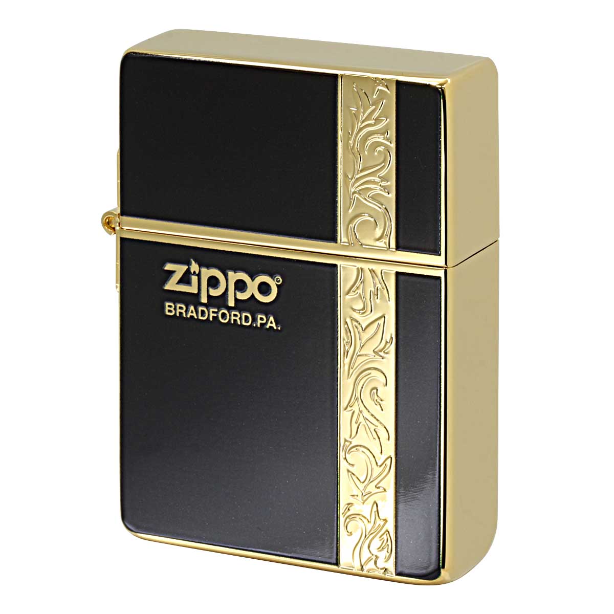 Zippo ジッポー 1935レプリカ バーティカル アラベスク 唐草 両面加工 Vertical Arabesque 金メッキ ゴールドタンク 1935VERG