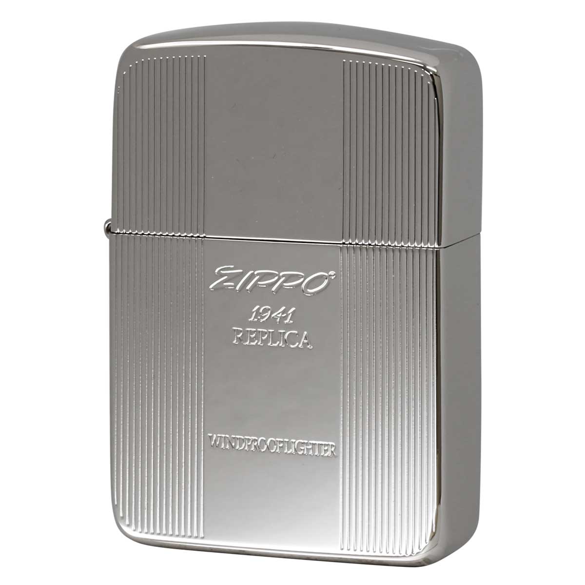 Zippo ジッポー 1941レプリカ ZIPPO LOGO ジッポロゴ ストライプ ニッケルミラー 1941LOGO-NI