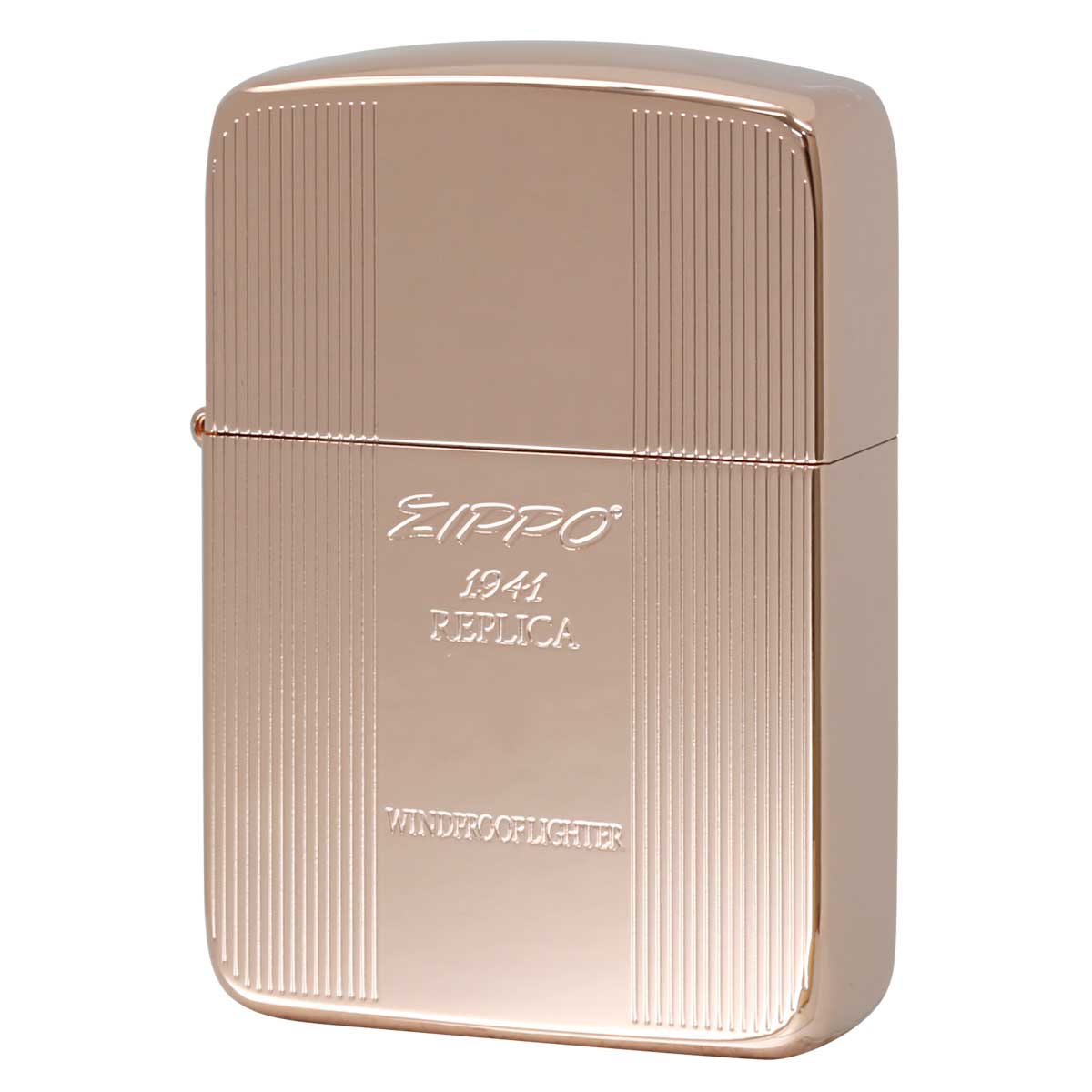 Zippo ジッポー 1941レプリカ ZIPPO LOGO ジッポロゴ ストライプ 銅ミラー 1941LOGO-CP