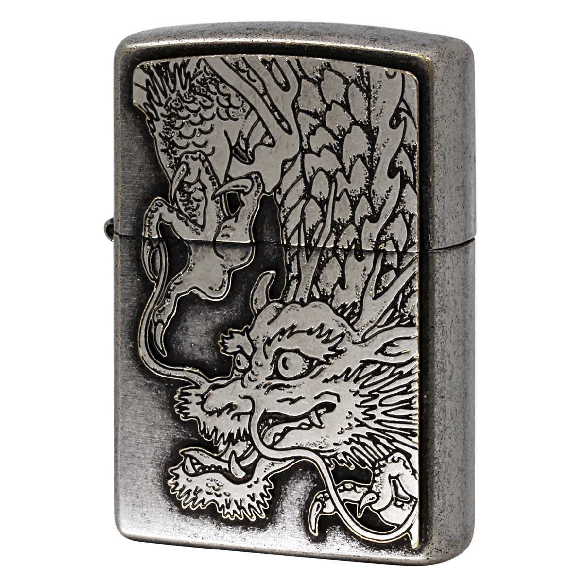 Zippo ジッポー 龍虎 タイガー ドラゴン メタルプレート貼り Metal Plate 龍NIB