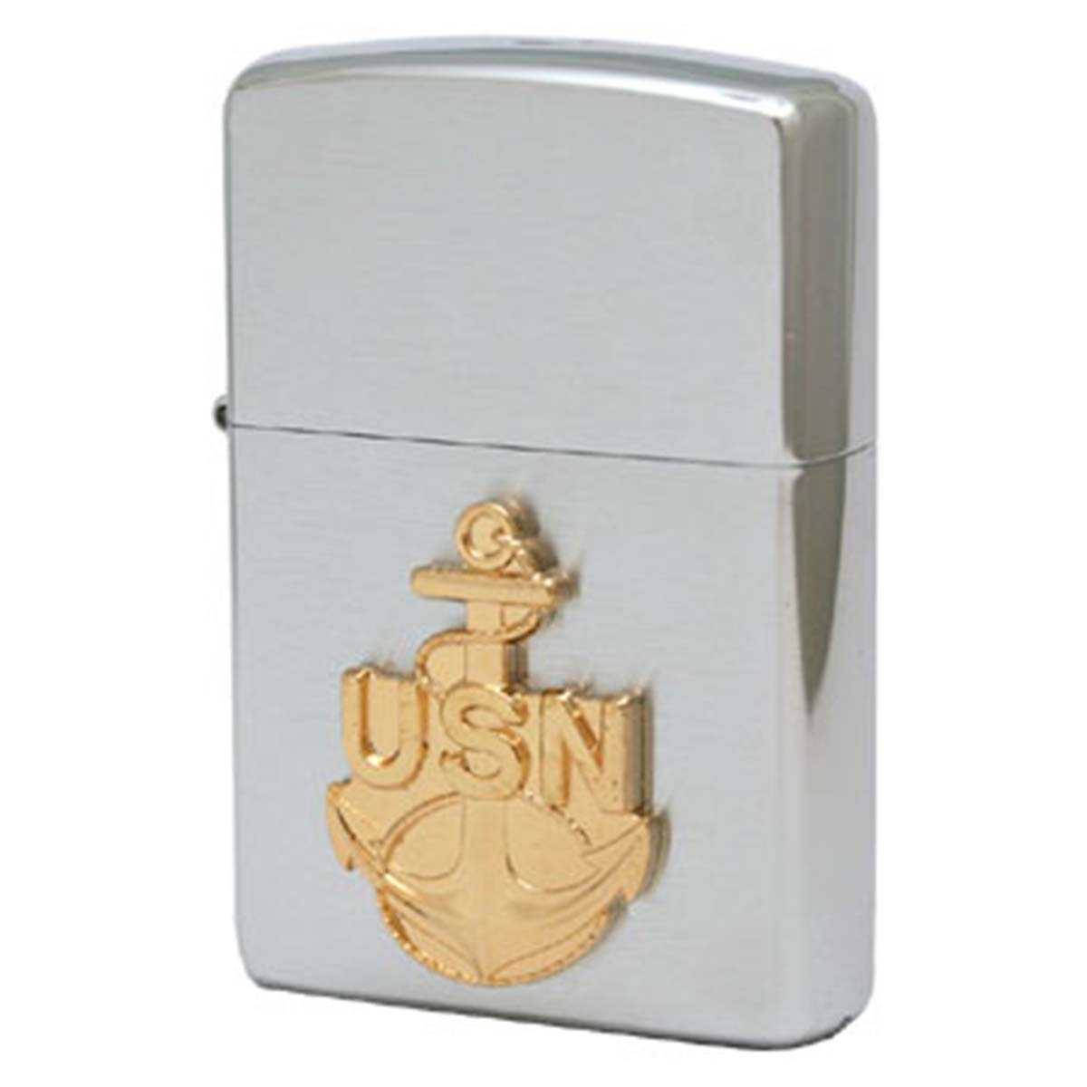 Zippo ジッポー アメリカ軍 海軍 イカリ アンカー ロゴ Navy Anchor ブラッシュドクローム 280ANC メール便可