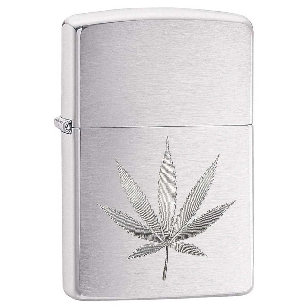 Zippo ジッポー マリファナ リーフ 葉 Counter Culture Marijuana Leaf ブラッシュドクローム 29587 メール便可