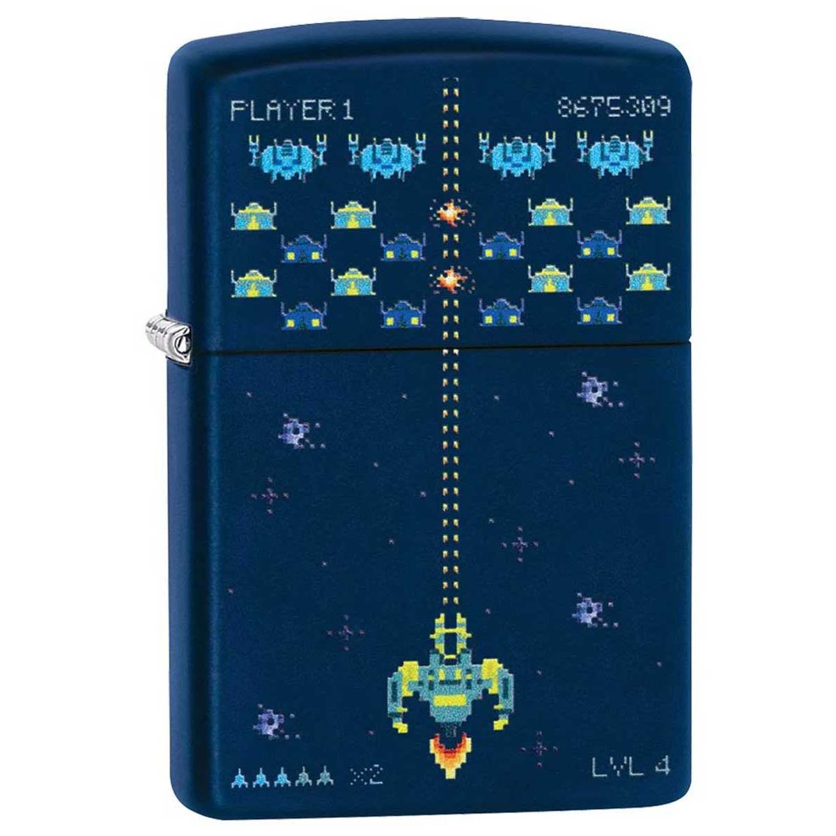 Zippo ジッポー ピクセル ゲーム Pixel Game ネイビーマット 49114 メール便可