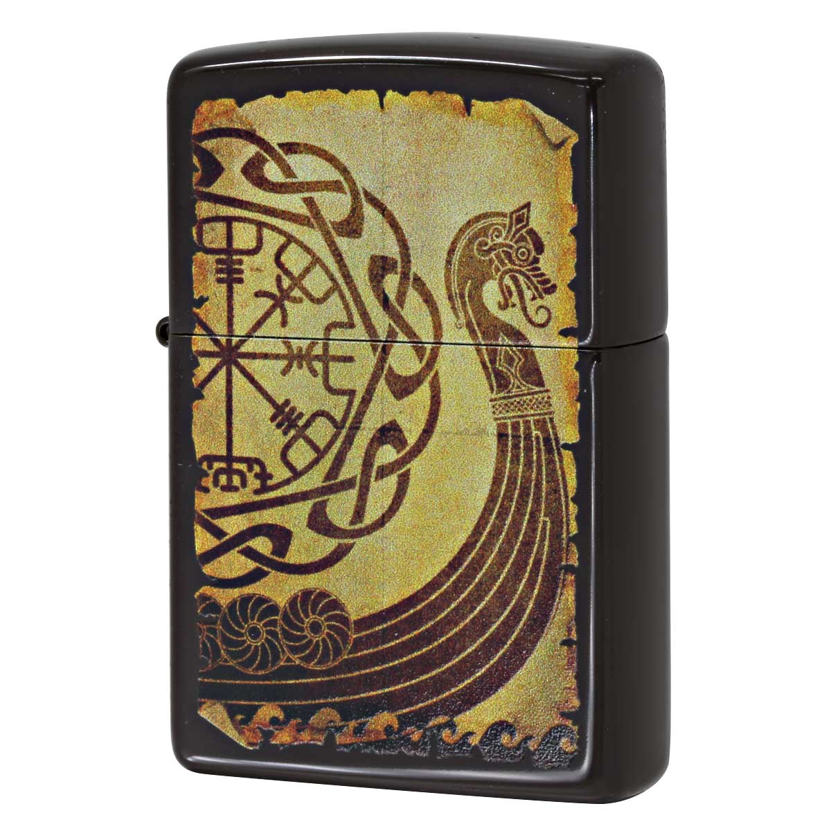 Zippo ジッポー ヴァイキング船 Viking Warship ブラウンコーティング 49182 メール便可