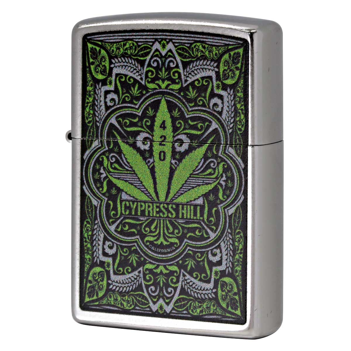 Zippo ジッポー サイプレス・ヒル マリファナ リーフ 葉 Cypress Hill Marijuana Leaf ストリートクローム 49010 メール便可