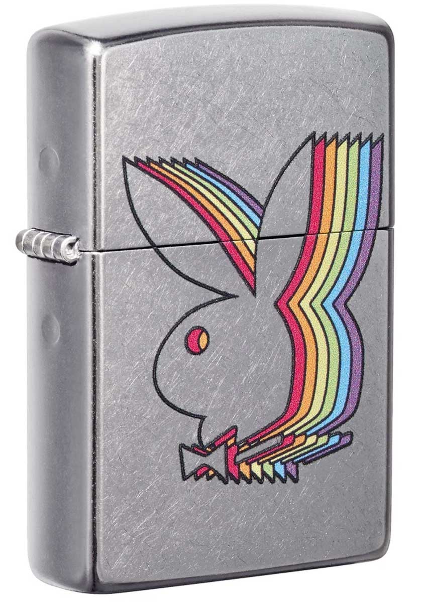Zippo ジッポー プレイボーイ バニー うさぎ ロゴ Play boy ストリートクローム 49343 メール便可