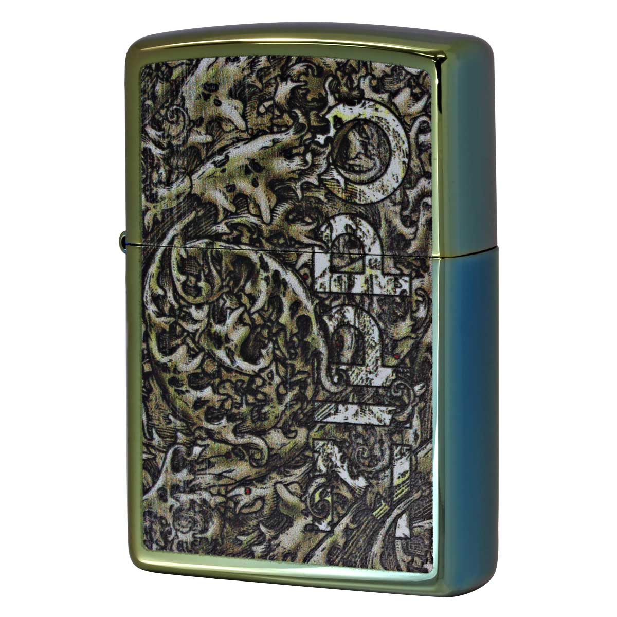 Zippo ジッポー ツタ カモフラージュ アンティーク風 Zippo Design グリーン ポリッシュ 49416 メール便可