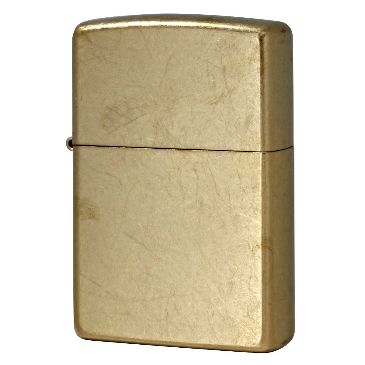 Zippo ジッポー 無地 ストリートクローム 真鍮 ブラス 207B Tumbled Brass 49477 メール便可