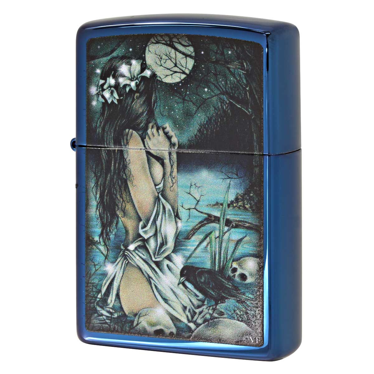 Zippo ジッポー ヴィクトリア・フランセ Victoria Frances High Polish Blue 鏡面 ポリッシュ ブルー 49764 メール便可