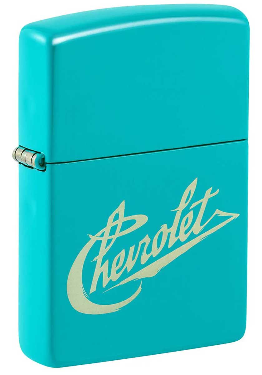 Zippo ジッポー シボレー ロゴ ゼネラルモーターズ アメリカ 自動車 Chevrolet Logo ターコイズ 塗装 48399 メール便可