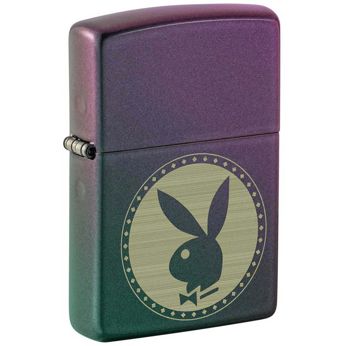 Zippo ジッポー プレイボーイ バニー うさぎ ロゴ Play boy 玉虫色 イリデッセント 48380 メール便可