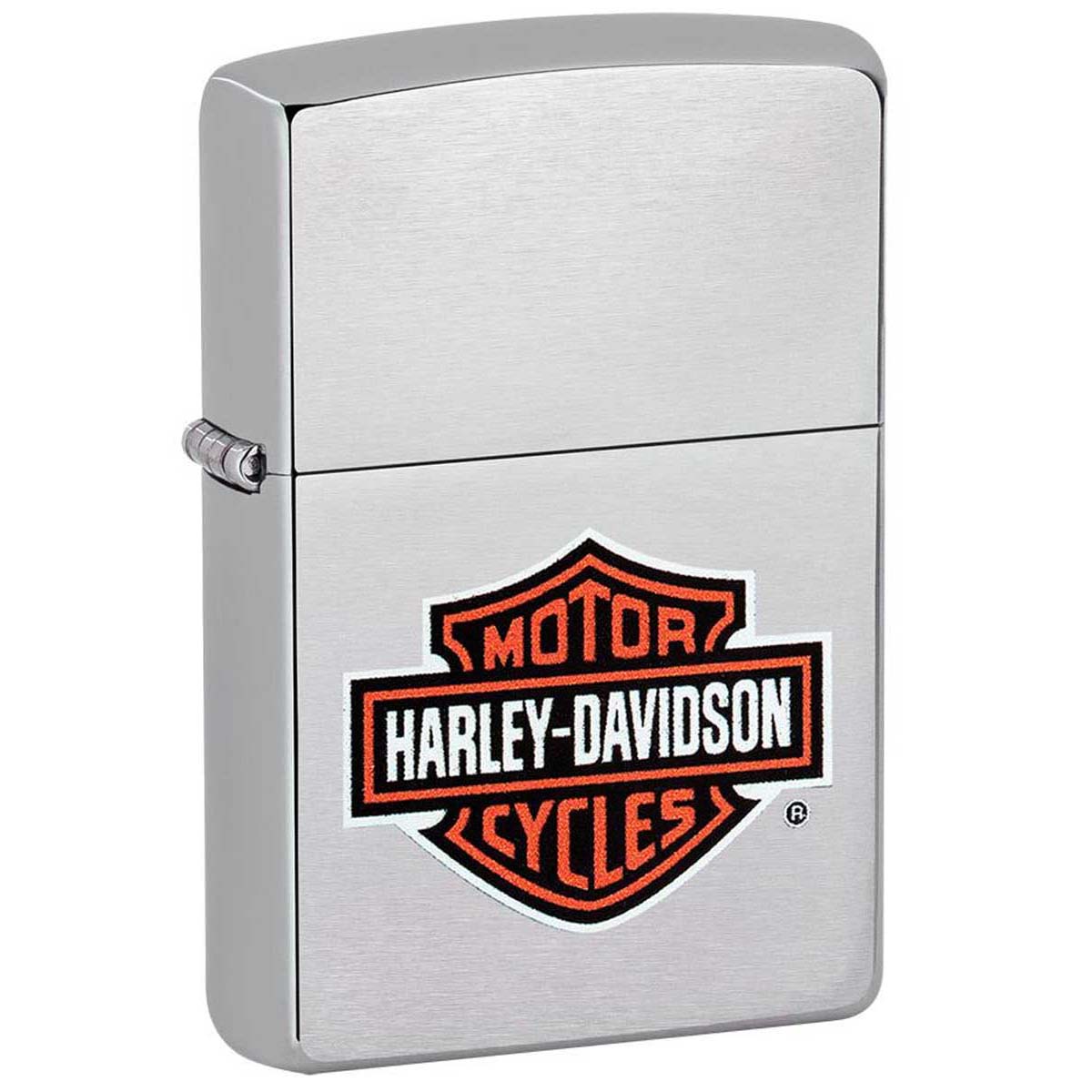 Zippo ジッポー ハーレーダビッドソン ロゴ アメリカモデル バイク 二輪 モーターサイクル  Harley Davidson ブラッシュドクローム 200HD.H252 メール便可