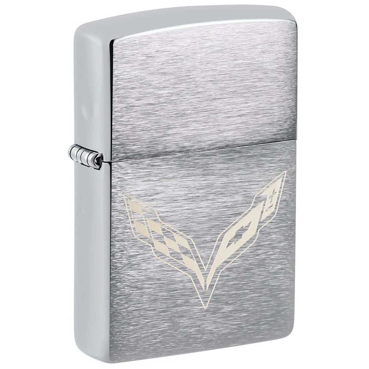 Zippo ジッポー シボレー コルベット ゼネラルモーターズ アメリカ 自動車 Chevrolet Corvette ブラッシュドクローム 49832 メール便可