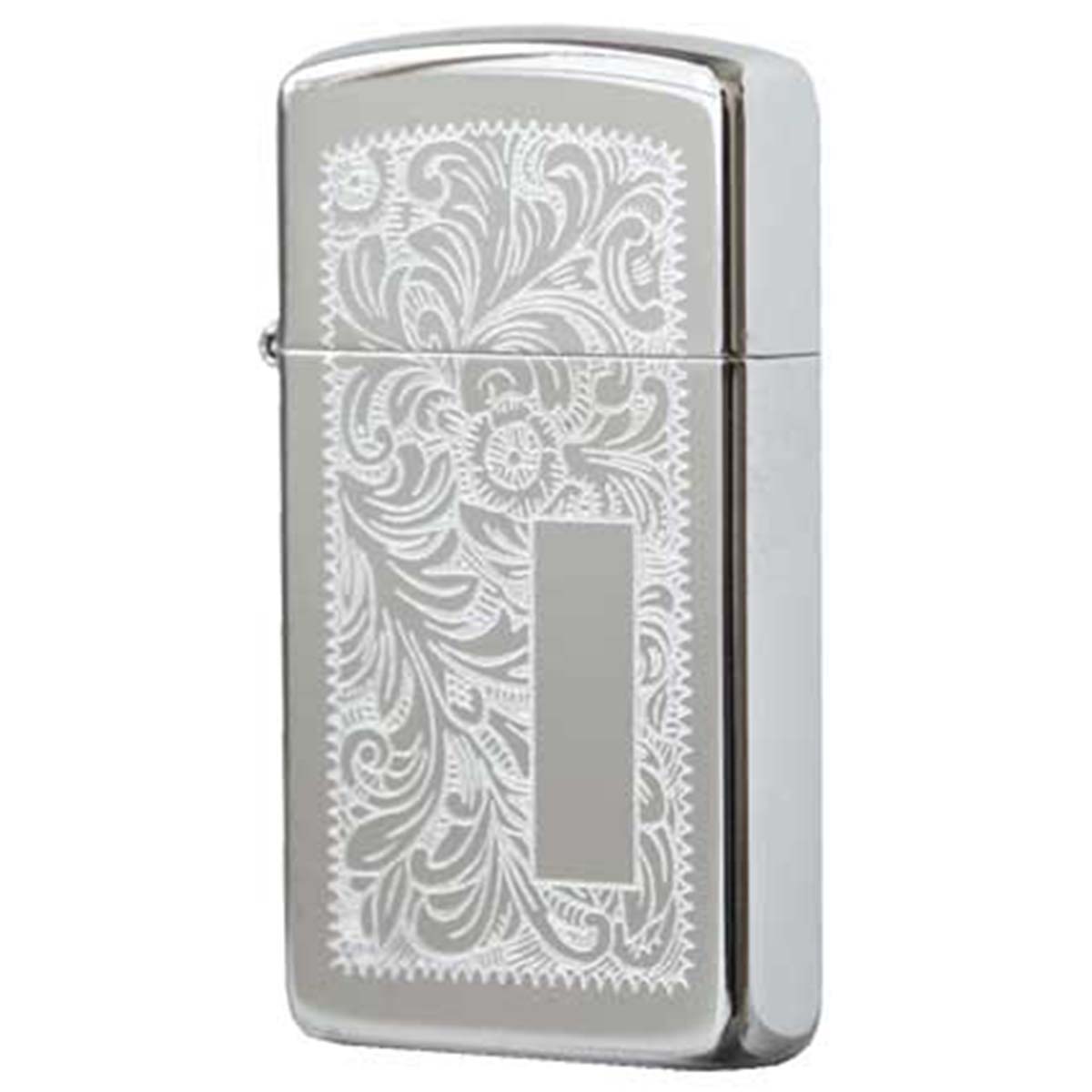 Zippo ジッポー スリム ベネチアン アラベスク 唐草 Venetian Slim 鏡面 ポリッシュ クローム 1652 メール便可