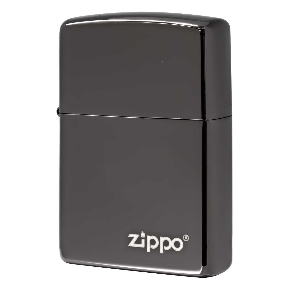 Zippo ジッポー 淡い黒 鏡面 ブラックアイス ジッポ ロゴ Black Ice PVDコーティング 150ZL メール便可
