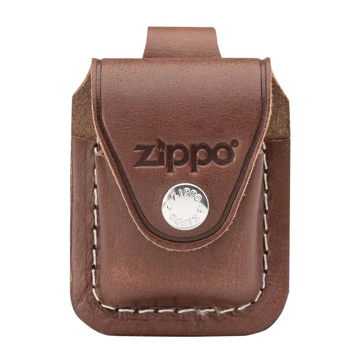 Zippo ジッポー レザーケース 革 ベルト ループ ブラウン 持ち運び用 LPLB