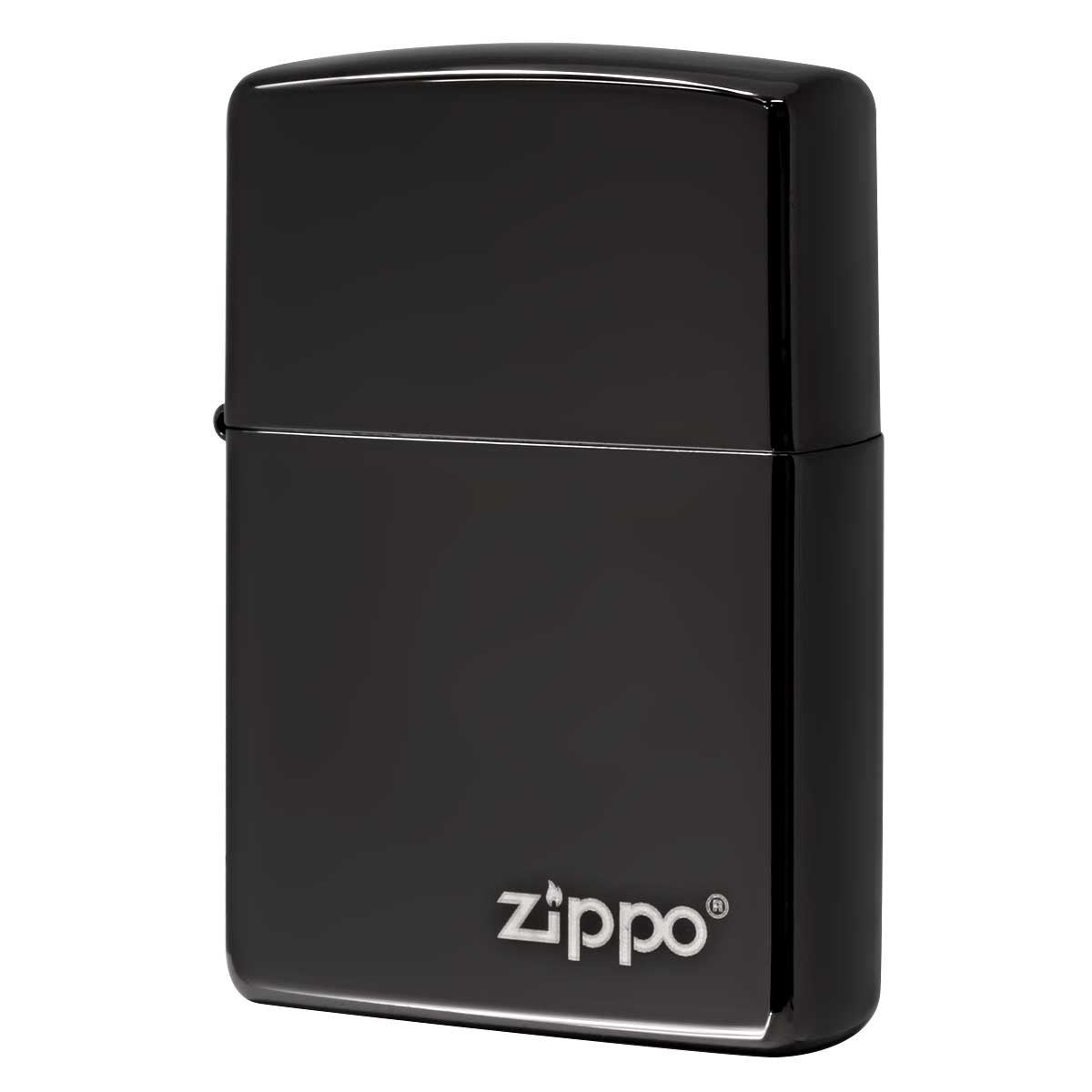 Zippo ジッポー 漆黒 ジッポ ロゴ ブラックエボニー High Polish Black Ebony 鏡面 PVD加工 24756ZL メール便可
