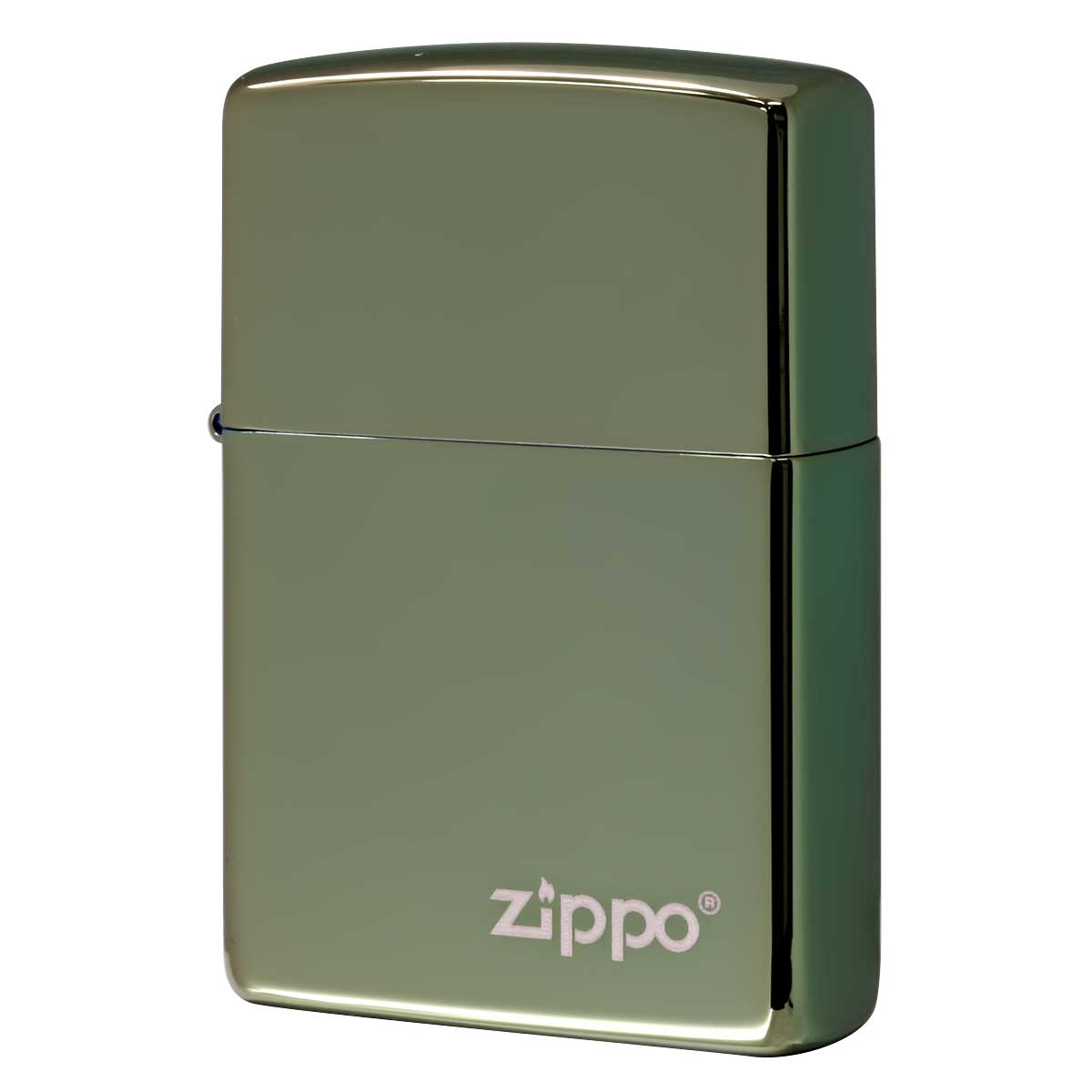 Zippo ジッポー グリーン ジッポ ロゴ High Polish Green ZIPPO Logo 鏡面 ポリッシュ 28129ZL メール便可