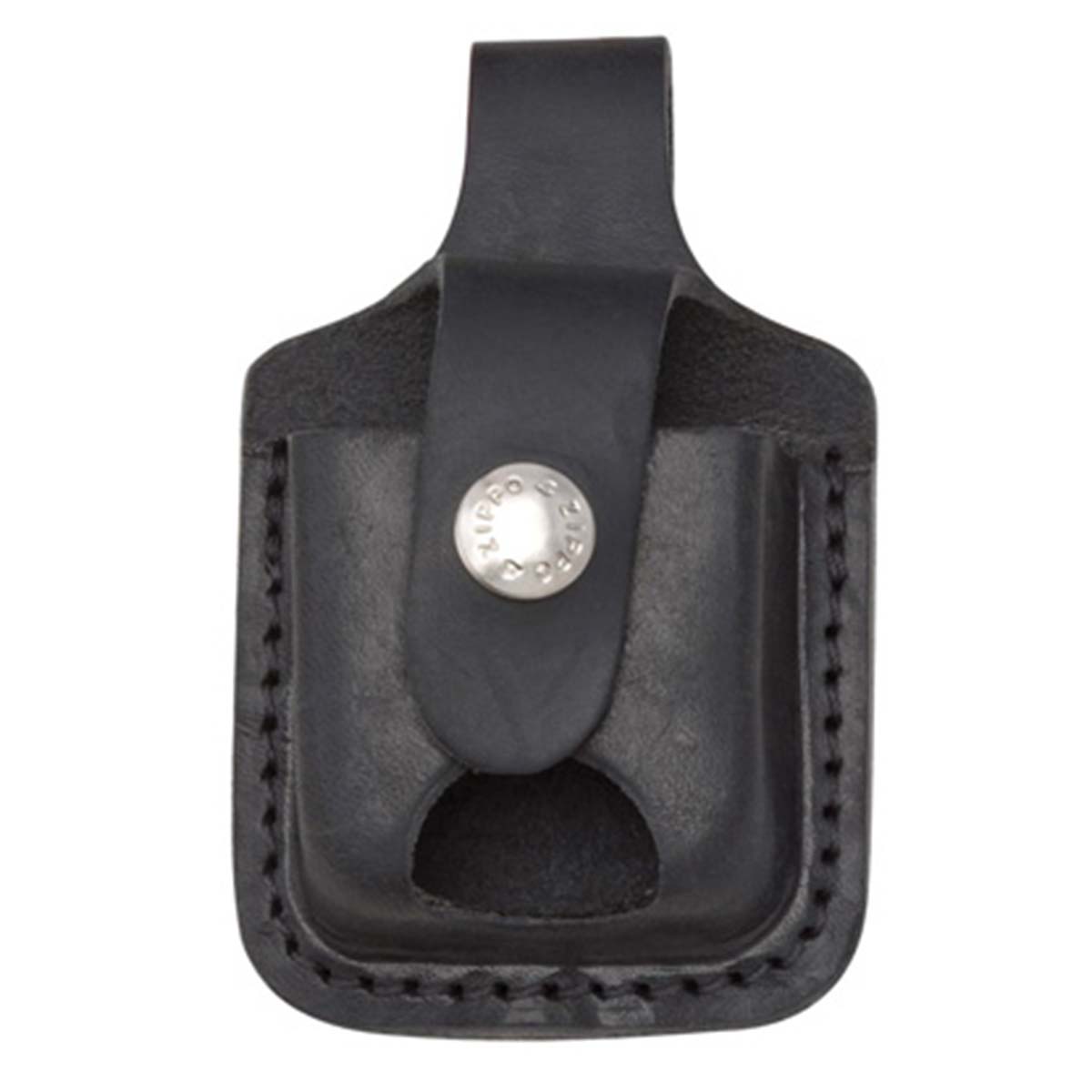 Zippo ジッポー レザーケース 革 サムノッチ ブラック 持ち運び用 LPTBK