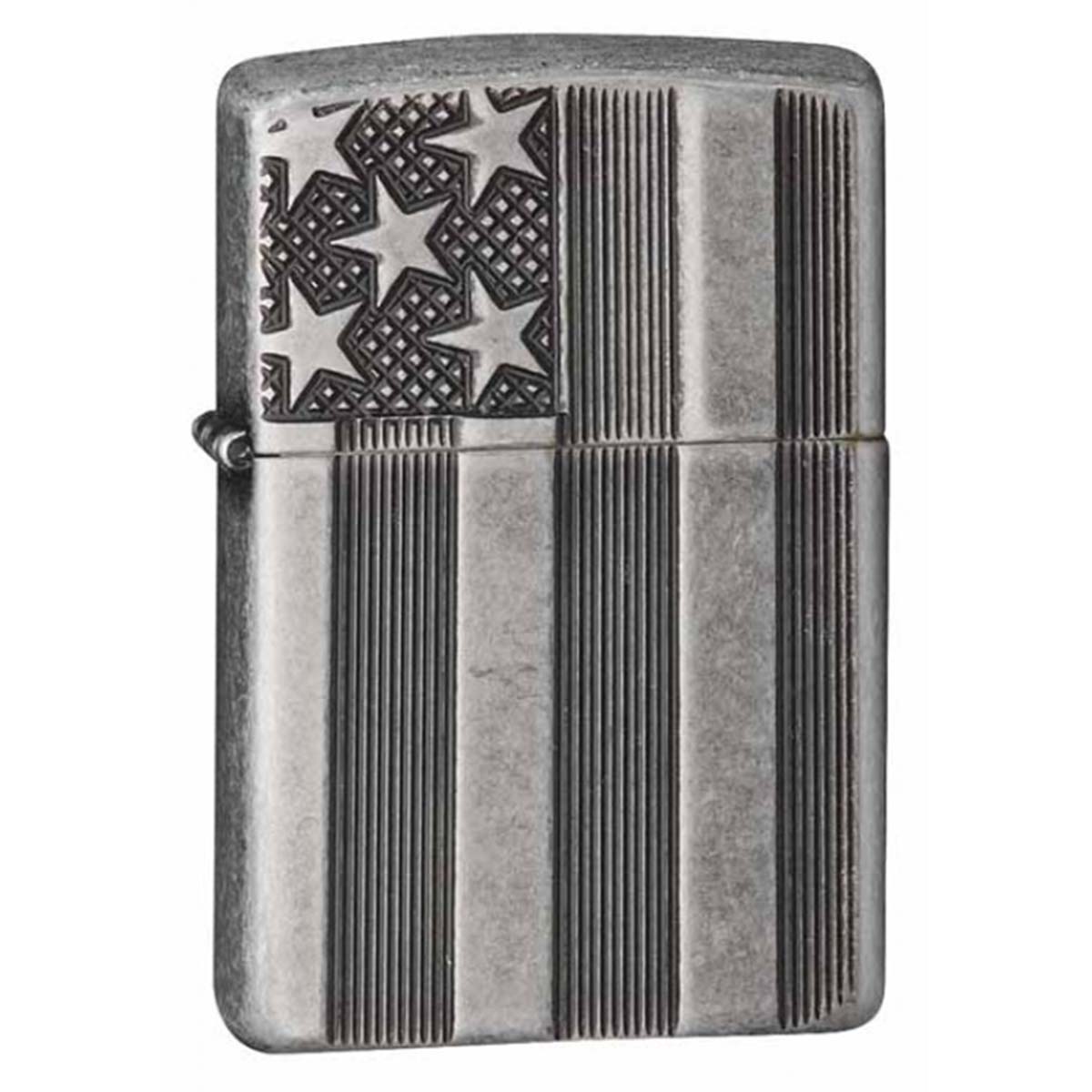 Zippo ジッポー アメリカ国旗 United States Flag アンティークシルバー 28974