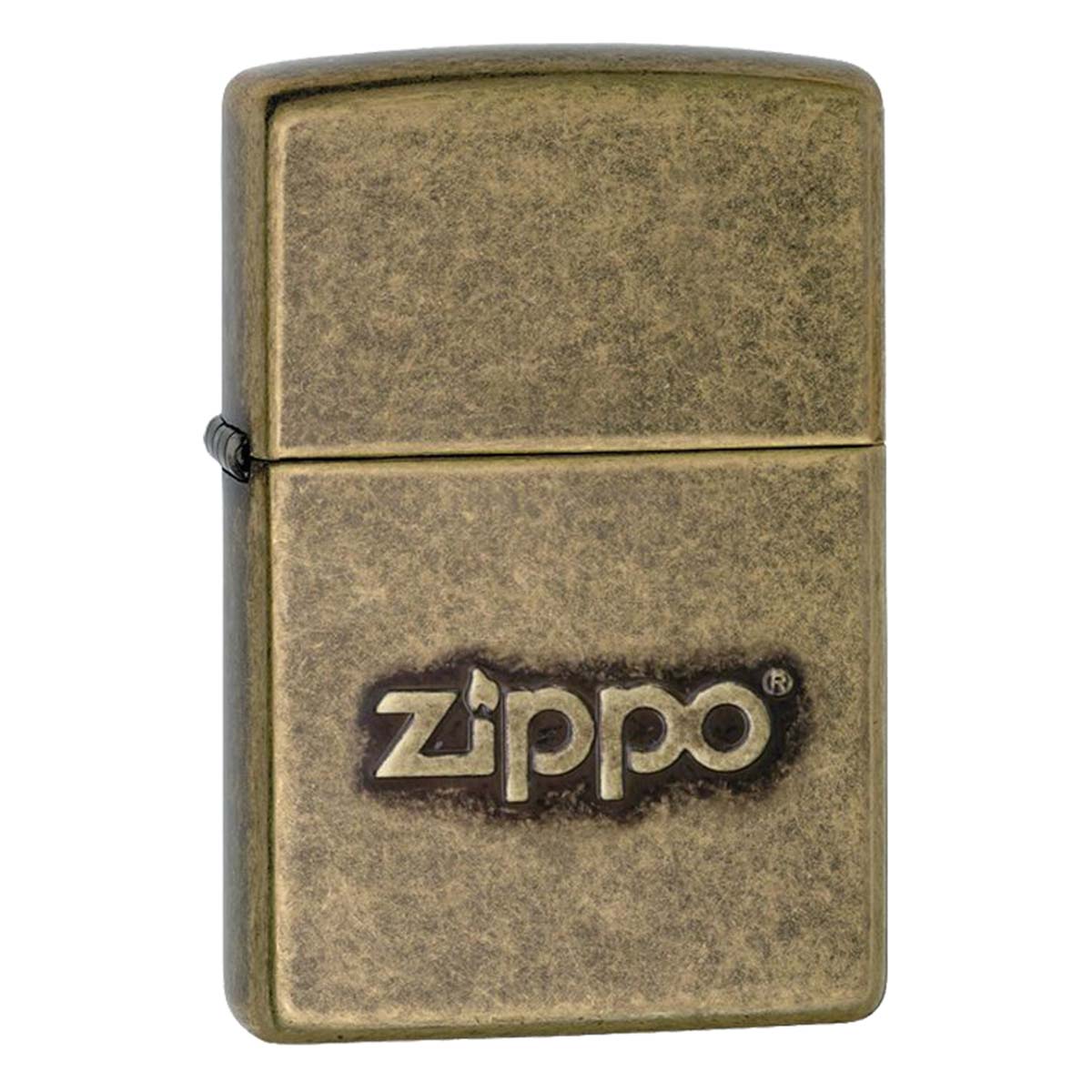Zippo ジッポー ジッポ ロゴ アンティーク ブラス Stamped Zippo Logo Antique Brass 28994 メール便可