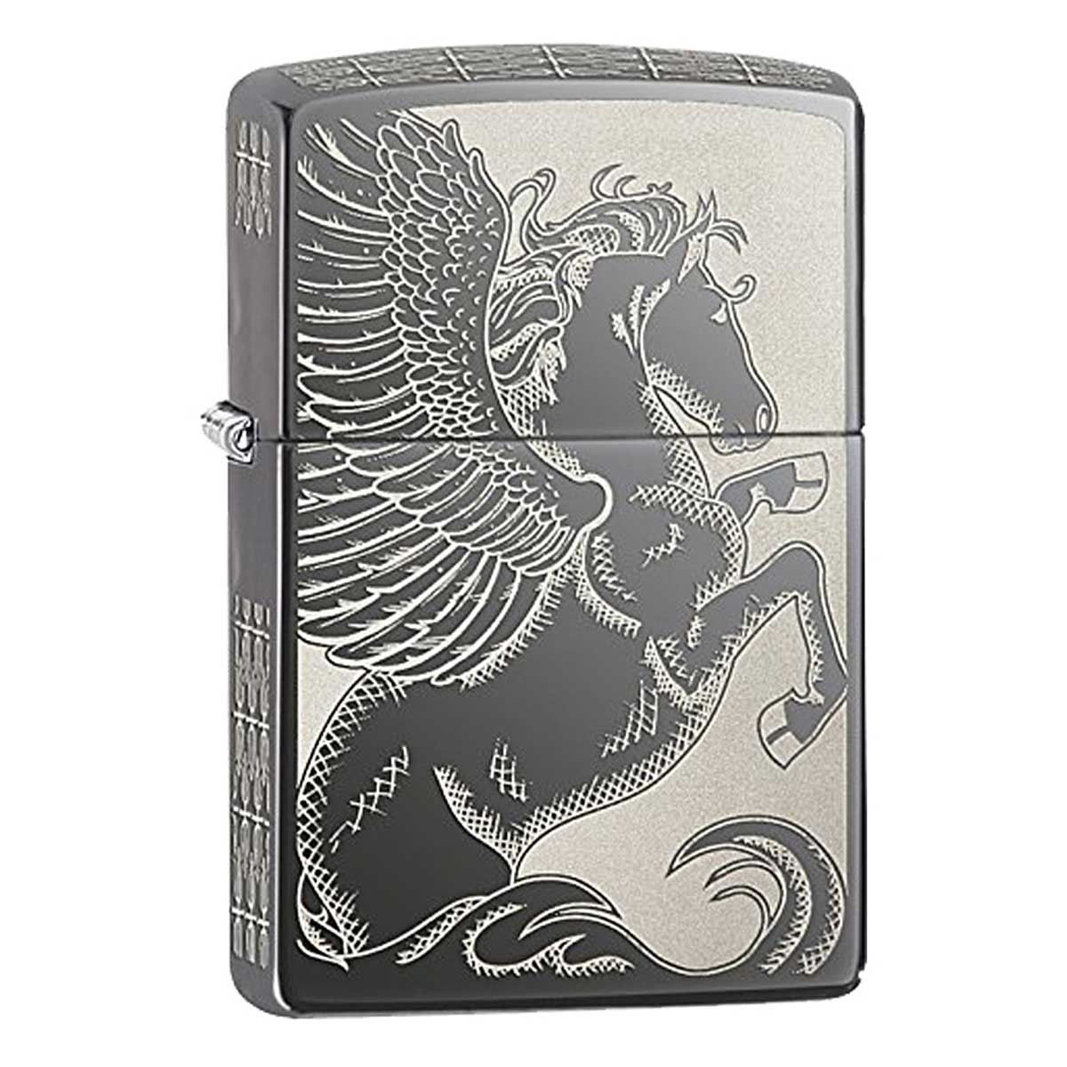 Zippo ジッポー Pegasus Two Sided ペガサス 5面 360度加工 28802 メール便可