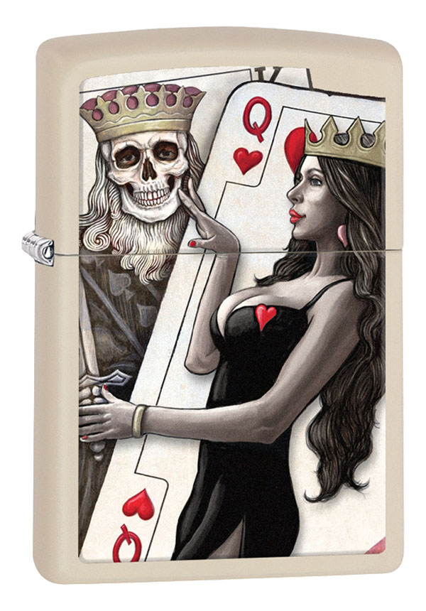 Zippo ジッポー Skull King Queen Beauty 29393 メール便可