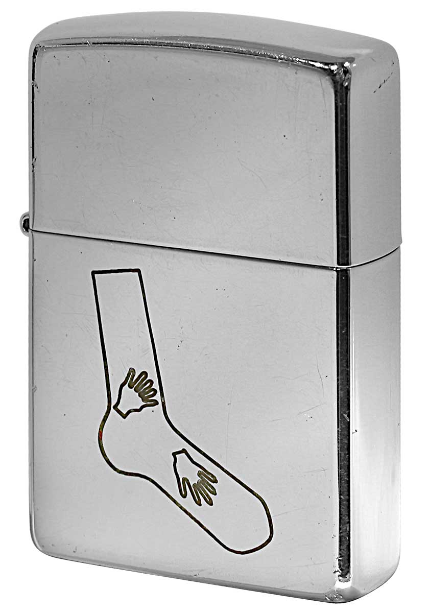 Zippo ジッポー 中古・Paul Smith ポール・スミス 箱なし 保証書なし 傷あり 1995年製造  ソックス メール便可