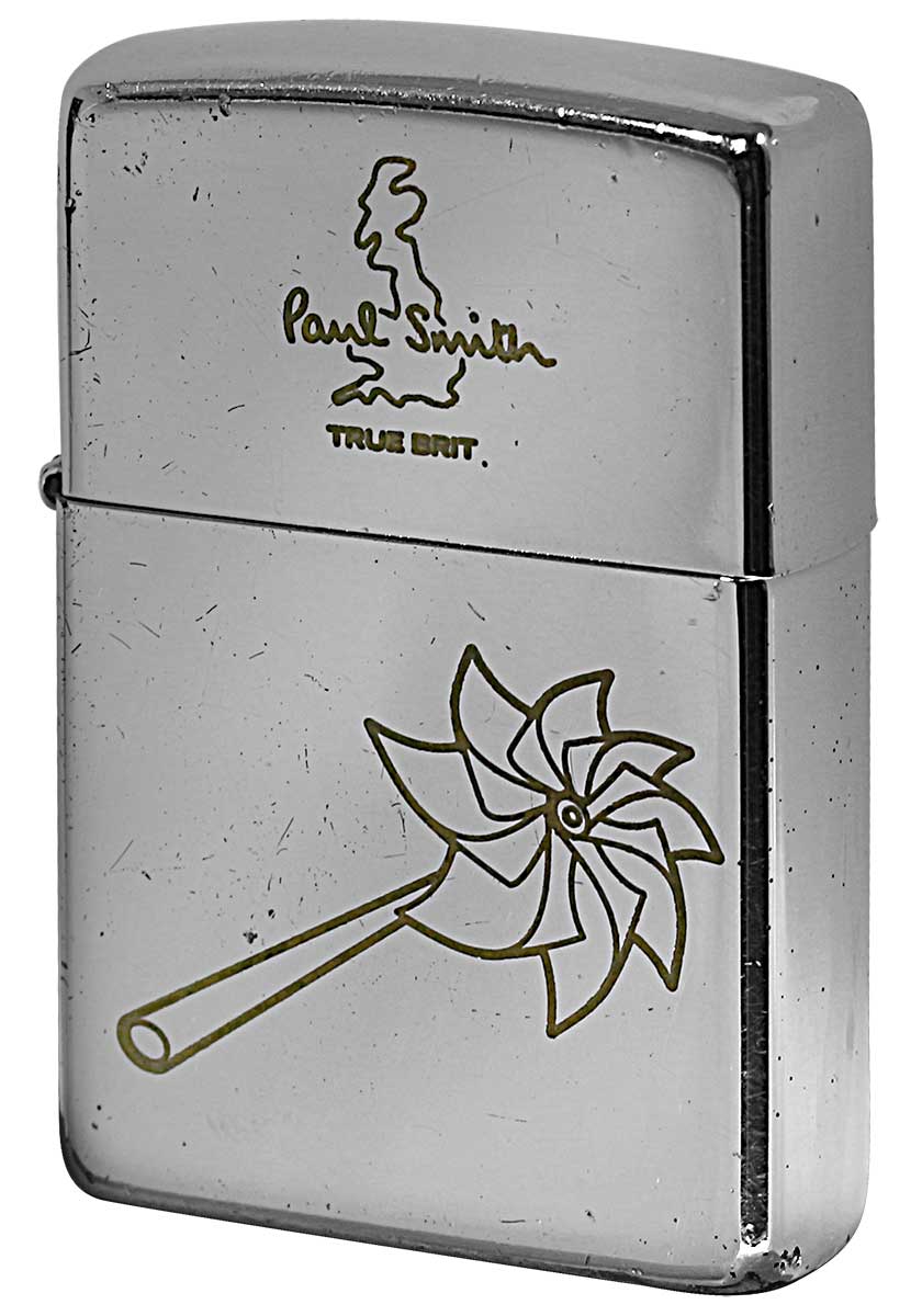 Zippo ジッポー 中古・Paul Smith ポール・スミス 箱なし 保証書なし 傷あり 1996年製造  風車 メール便可